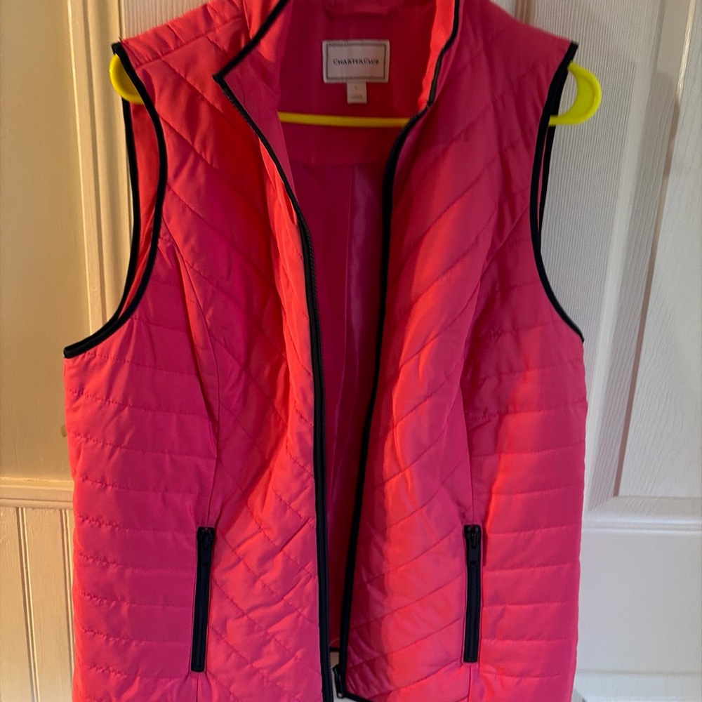 Charter Club Fuchsia Quilted Vest
